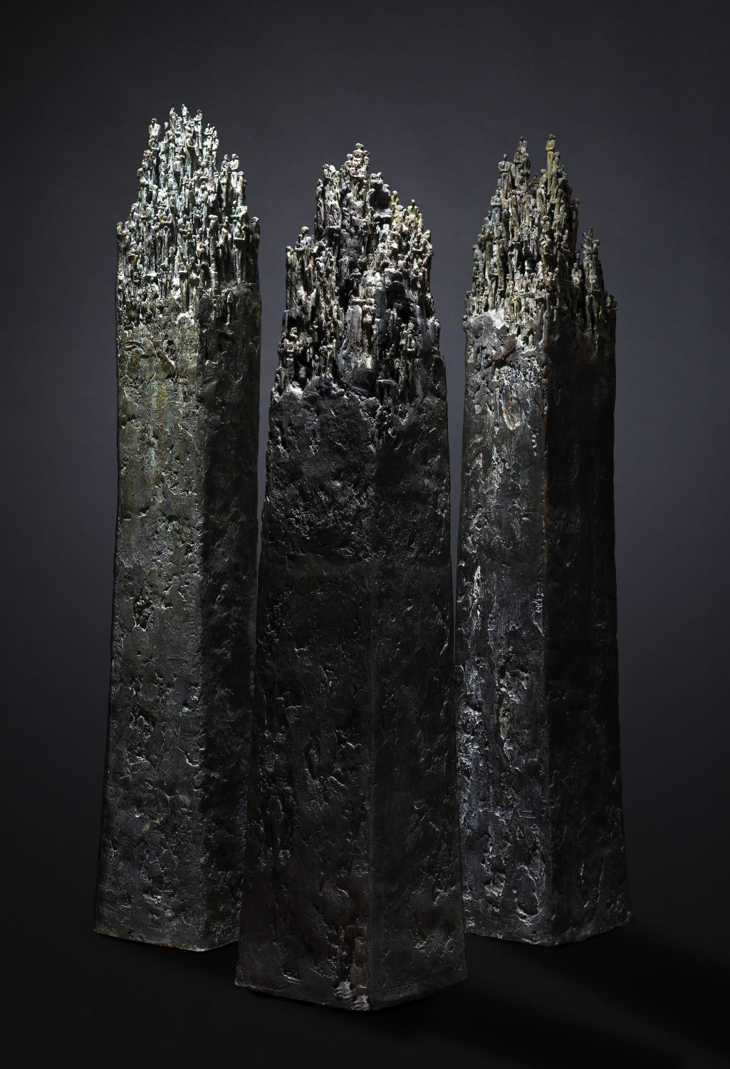 strates stalactite socle bronze sculpture art peuple humanité