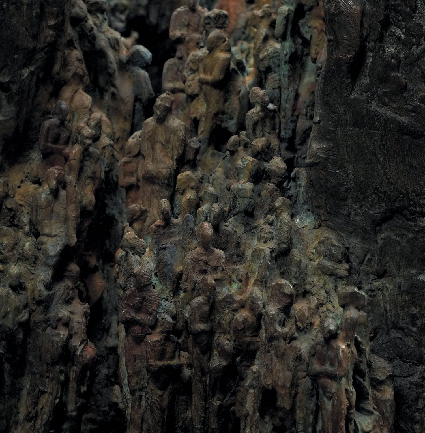 grotte hommes préhistorique bronze sculpture art sortir peuples
