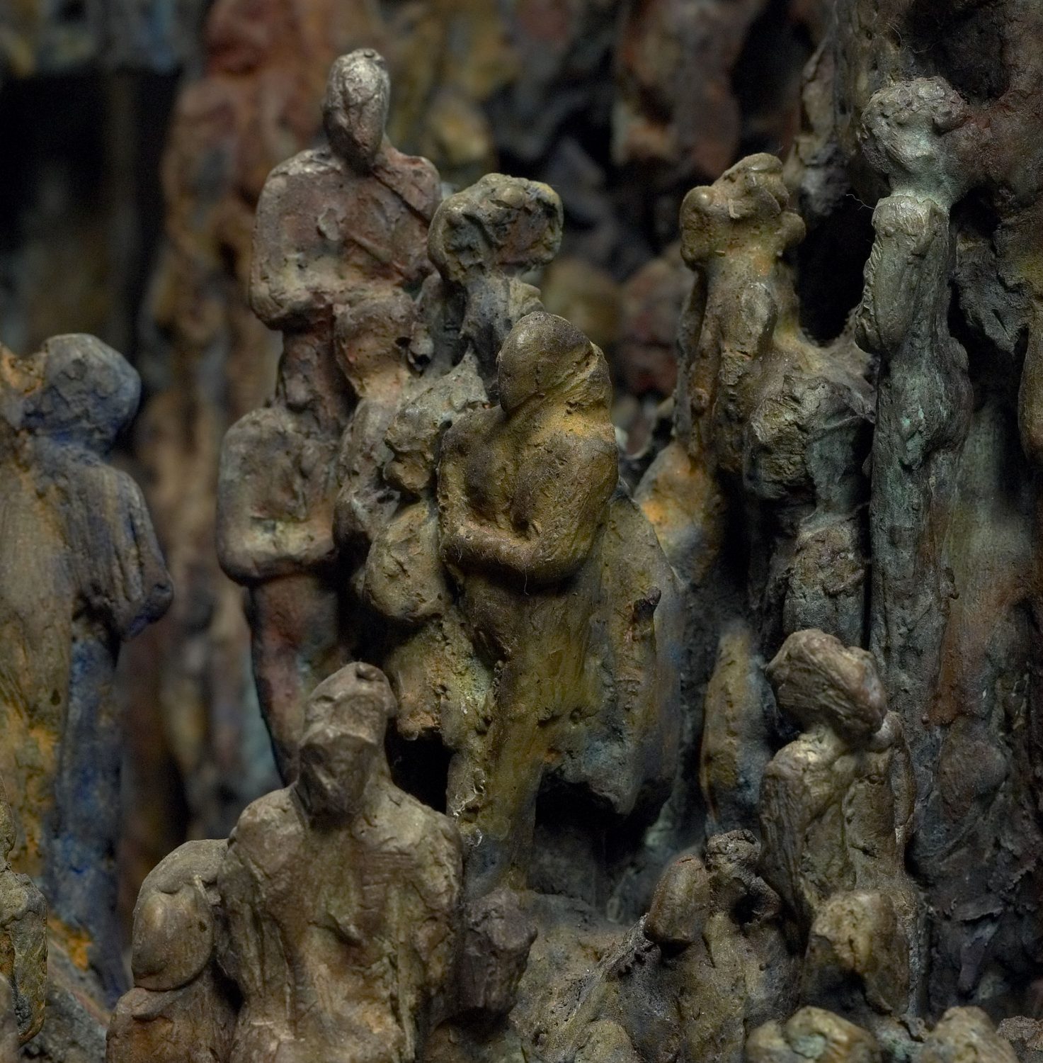grotte hommes préhistorique bronze sculpture art sortir peuples