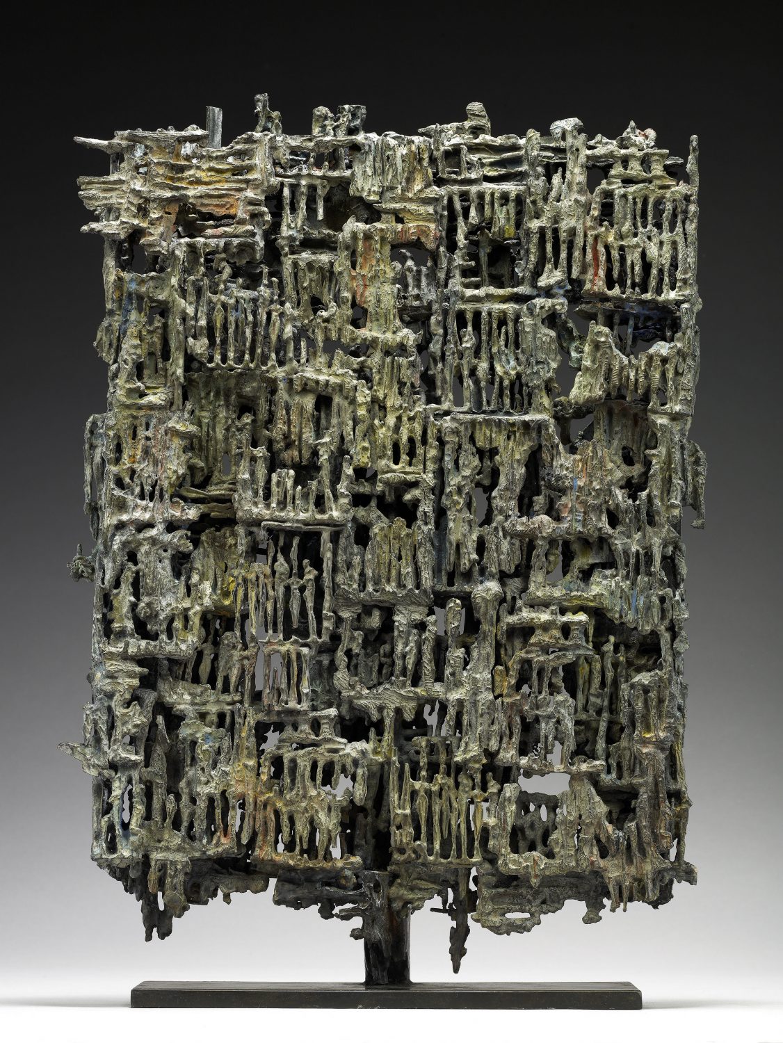 textile strates matière bronze sculpture art déchets décomposition
